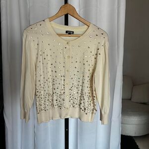 Apt-9 Women's Cream and White Cardigan